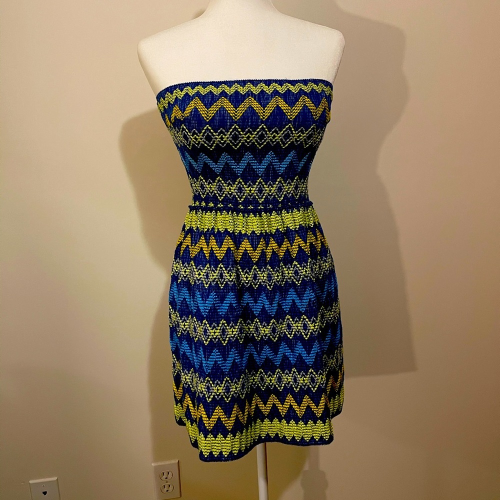 Multi colored stretch bodycon dress